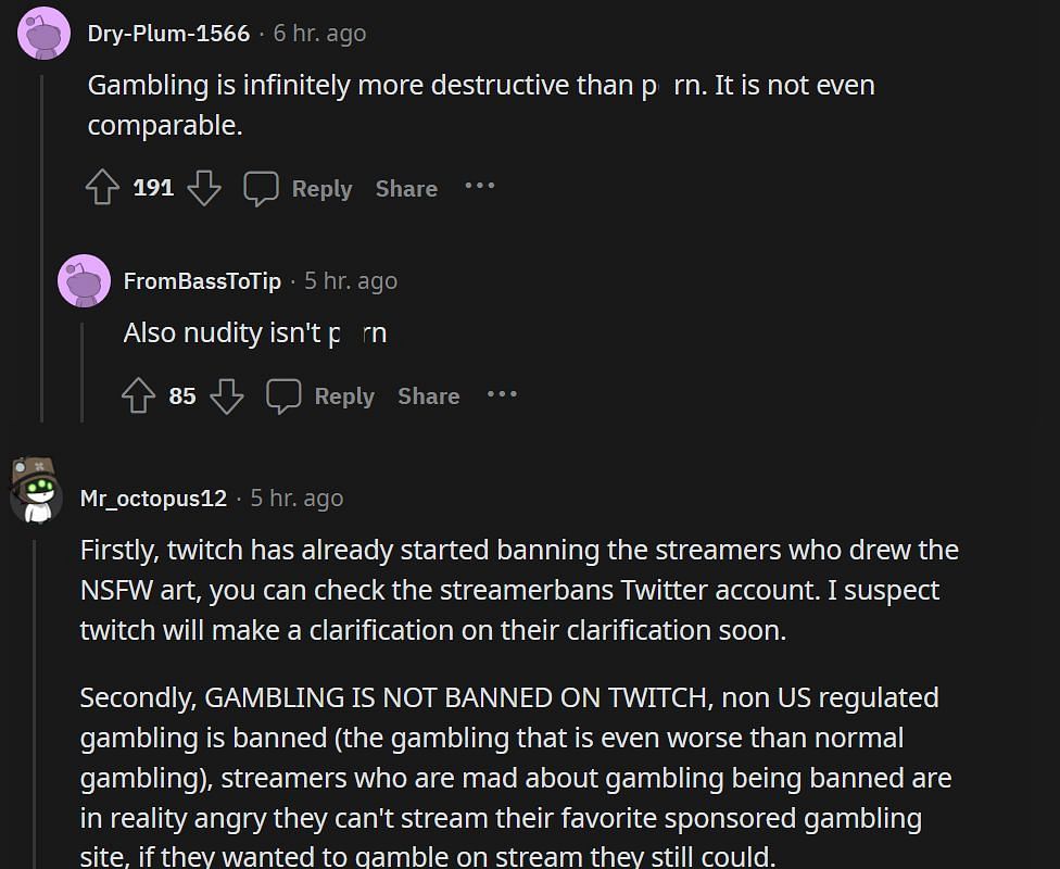 Social media reactions (Image via r/LivestreamFail)